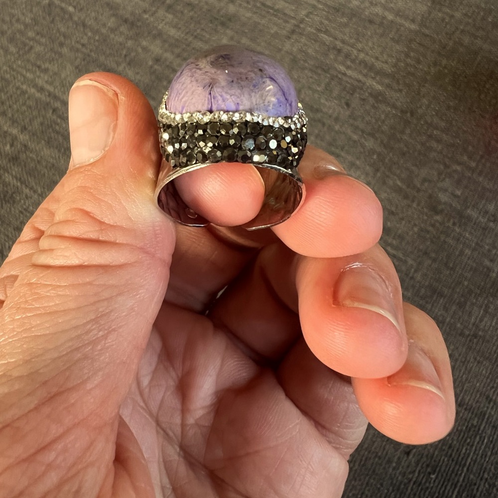 Purple Agate Ring - image 4